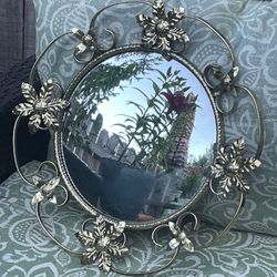 Vintage Brass Mirror