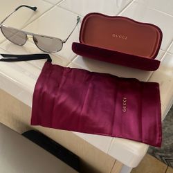 Gucci Mens Sunglasses With Case Bag And Cleaning Cloth