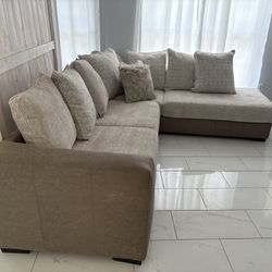 Comfy Oatmeal Couch