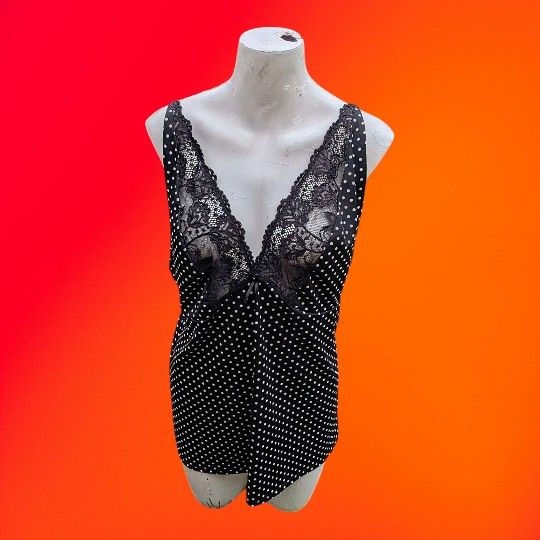 Women's Pink Polka Dot Tank Top 