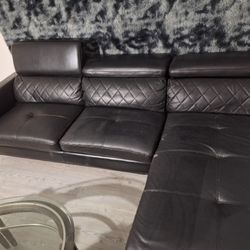 Black Leather Couch