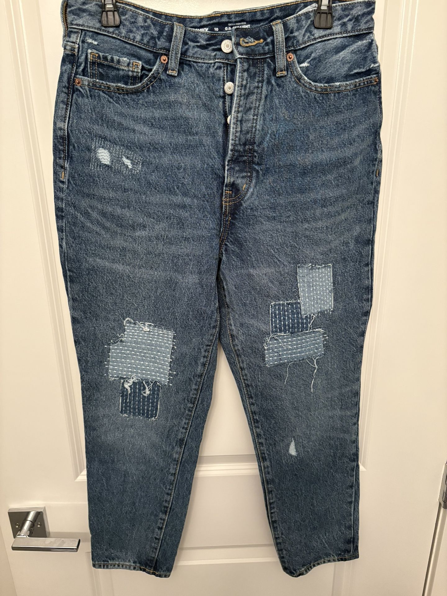 Demin Jeans With Patchwork