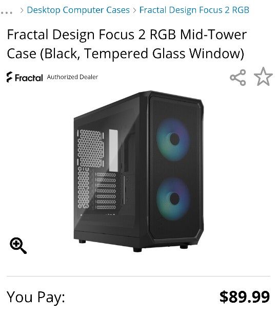 Fractal Design Focus 2 - RGB Computer Case (New)