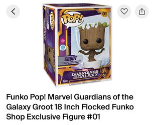 Funko Pop! Guardians of the Galaxy Groot 18 Inch Flocked LE 1500