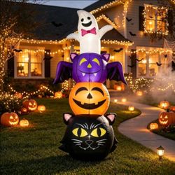 Halloween Inflatable Stacked Characters Yard Decoration