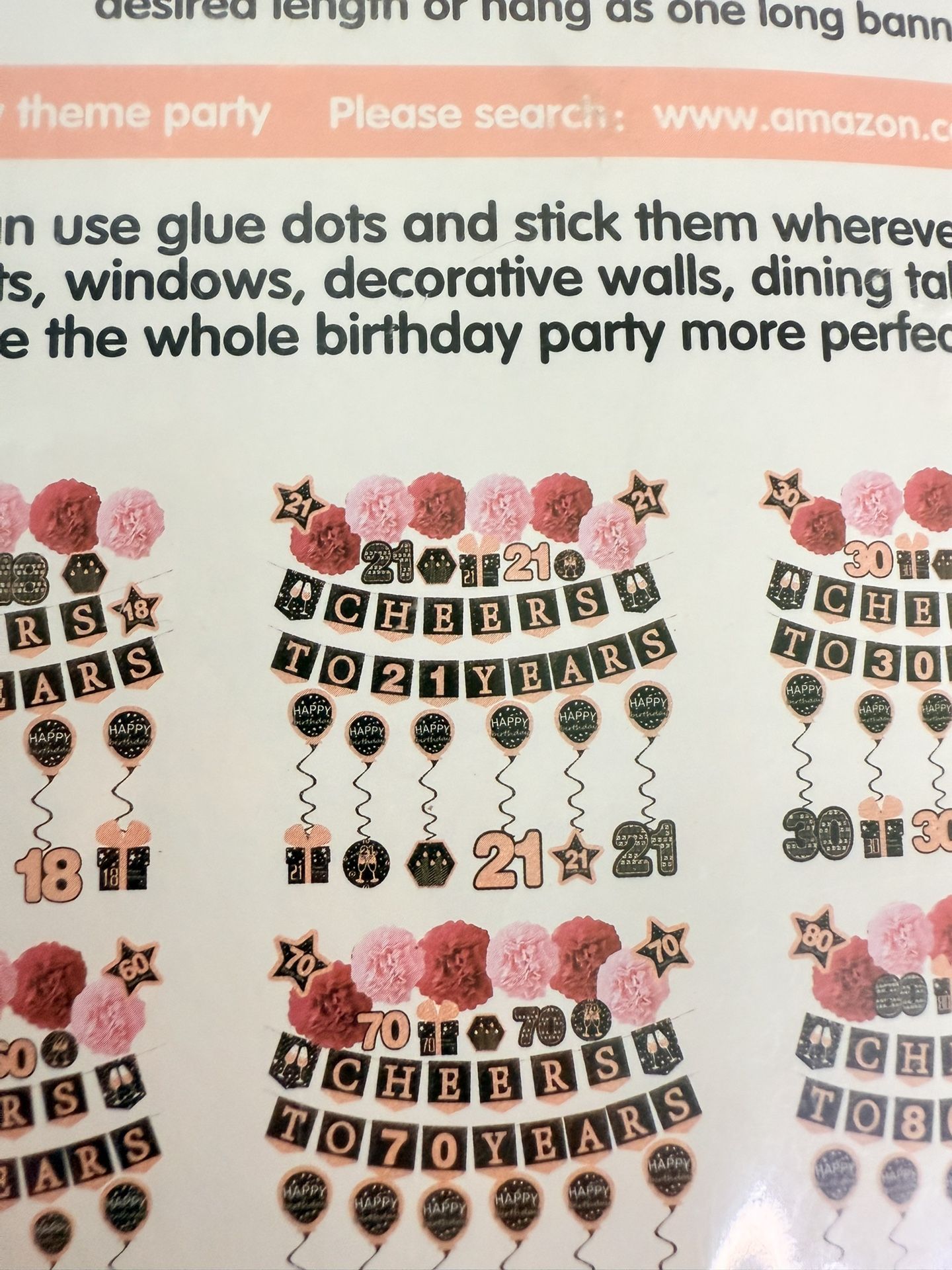 Happy Birthday 21st Bday Party Banner Decoration New
