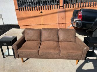 Tan small couch