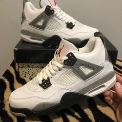 White Cement Jordan 4 Size 9.5 Men’s Sneakers