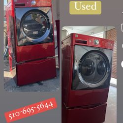 Steam Washer And Steam Electric Dryer W/pedestal Kenmore Elite 