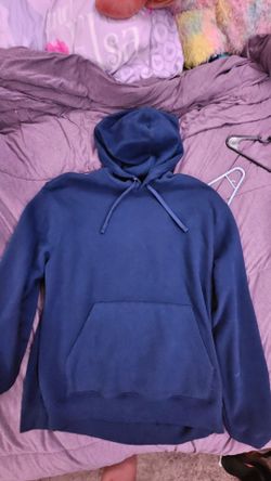 blue hoodie