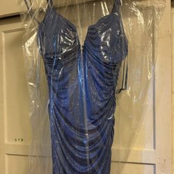 BLUE SPARKLY DRESS