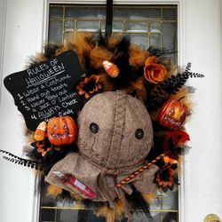 Trick R Treat Halloween Wreath 