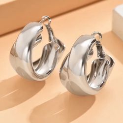 Elegant Silver Color plated Earrings 