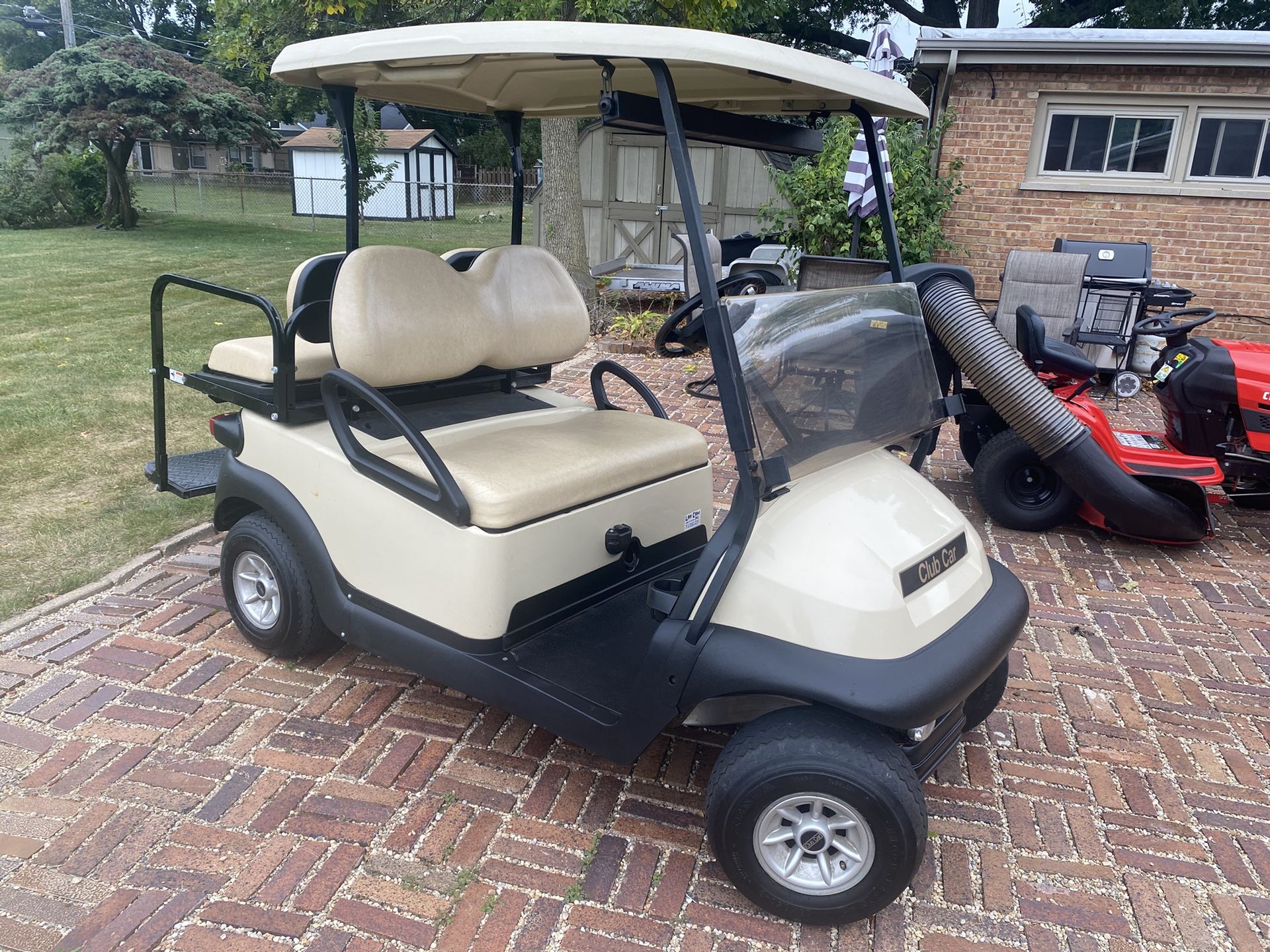 Club Car Precedent Headlights & Taillights, 4 Passenger, Bi-fold Windshield, Rear View Mirror