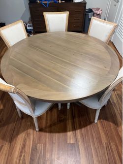 Kitchen table & chair set- Restoration Hardware French Oak