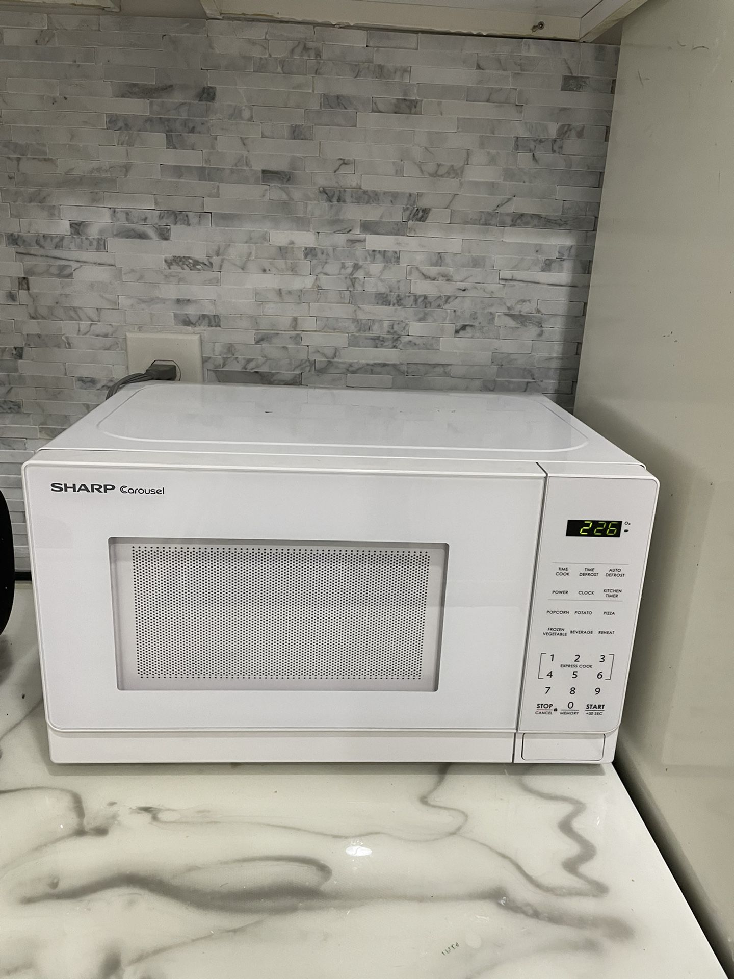 White Sharp Carousel Microwave