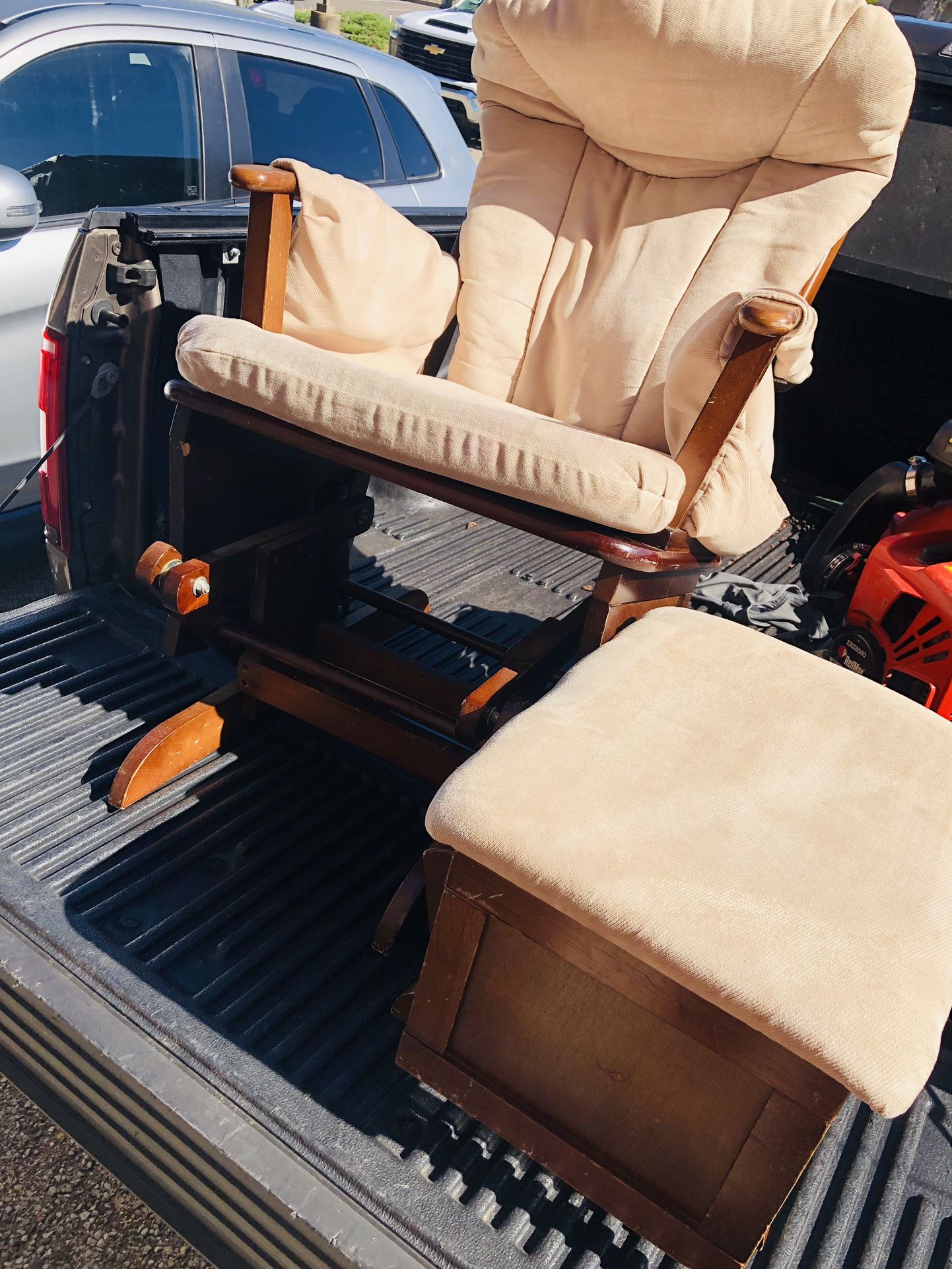Glider And Ottoman Set