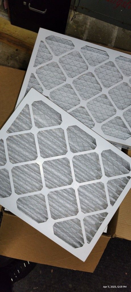 GRAINGER Pleated Air Filter: 16x16x2, MERV 8, High Capacity, Synthetic, Beverage Board