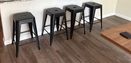 Black Metal Barstools (4)