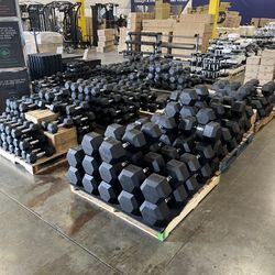Brand NEW Rubber Hex Dumbbells ($1.10/pound)
