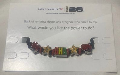Ghana 2026 FIFA World Cup Bank of America Charm Bracelet Fan Fest Philadelphia
