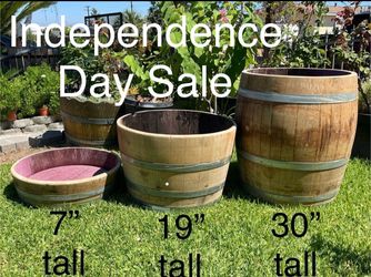 Wine barrels planters - Independence Day Sale