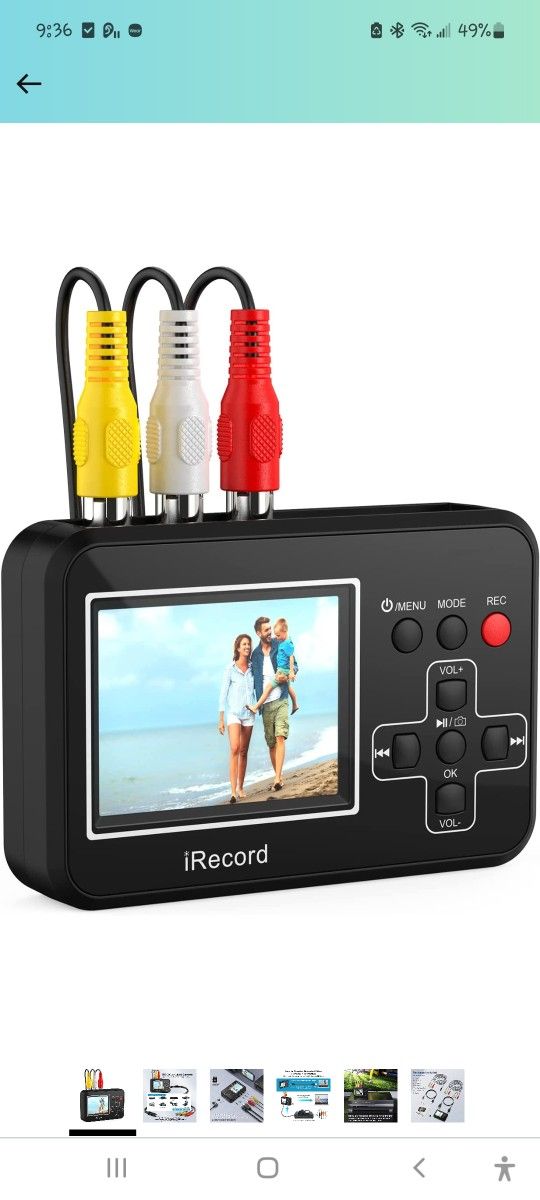 DIGITNOW Video to Digital Converter, Hi8 Mini dv VHS RCA AV