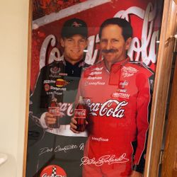 Earnhardt and Jr Coca Cola Machine Front