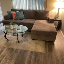 Sofa Set With Copper Glass Center Table