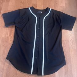 Mens Baseball Jersey MLB Plain T Shirt Team Uniform Solid Button Tee