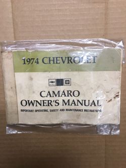 Vintage 1974 Owners Manual
