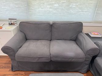 IKEA EKTORP 2-Seat Sofa and Storage Ottoman