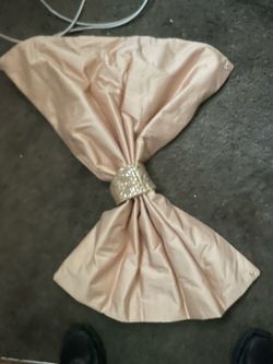 Blush Satin Napkin with Rhinestone Ring