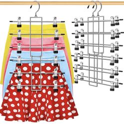 6 Tier Closet-Organizer-Pants-Hangers-Space-Saving,Metal Closet-Organizers-and-Storage,3 Pack Organization 