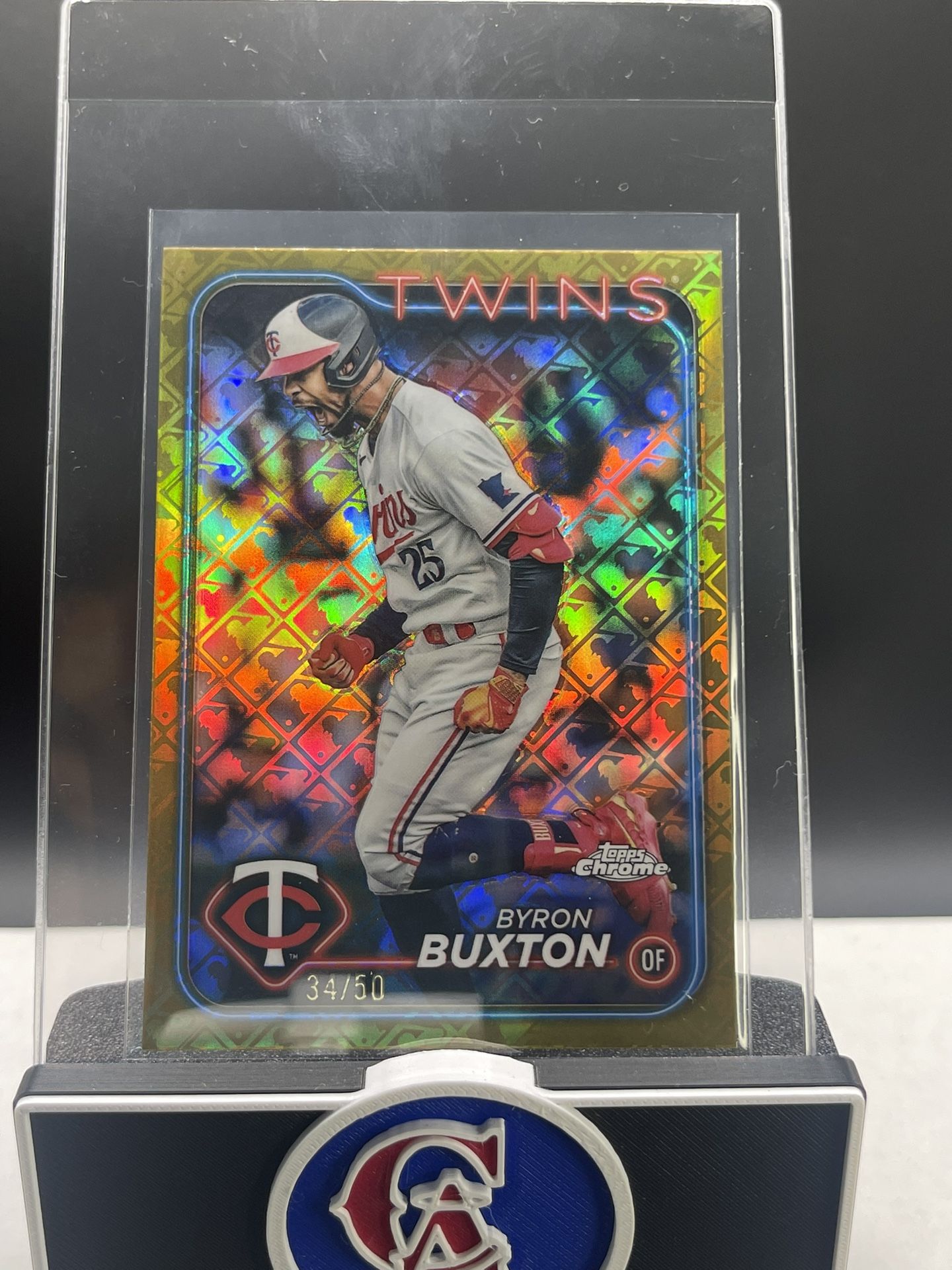 2024 Topps Chrome Logofractor Bryon Button Gold /50