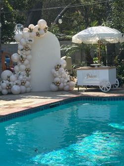 Desert cart balloon setup