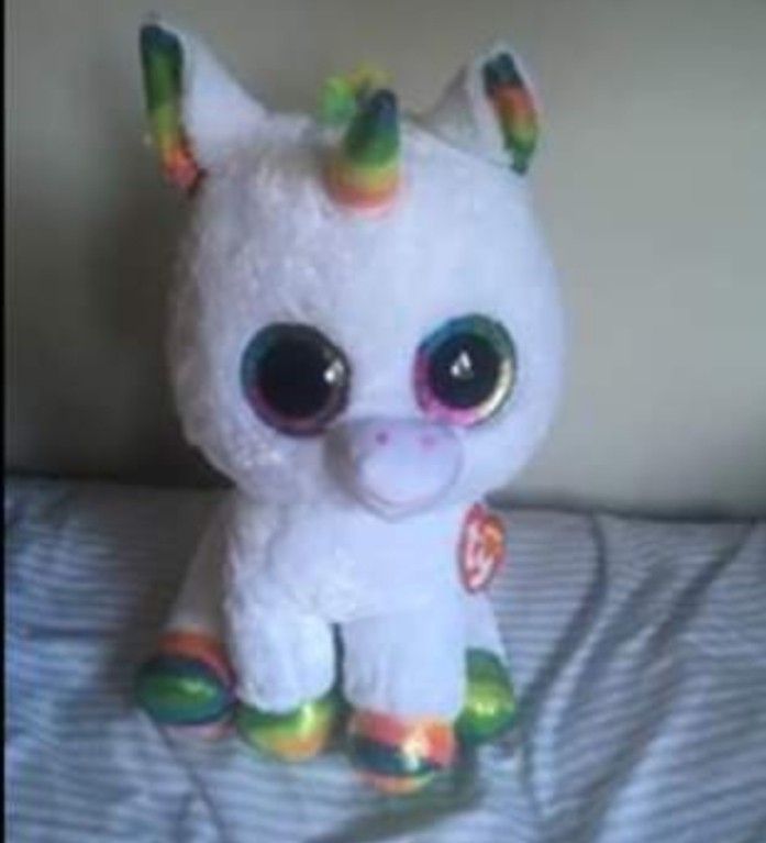 Large unicorn pixy beanie boo plushie