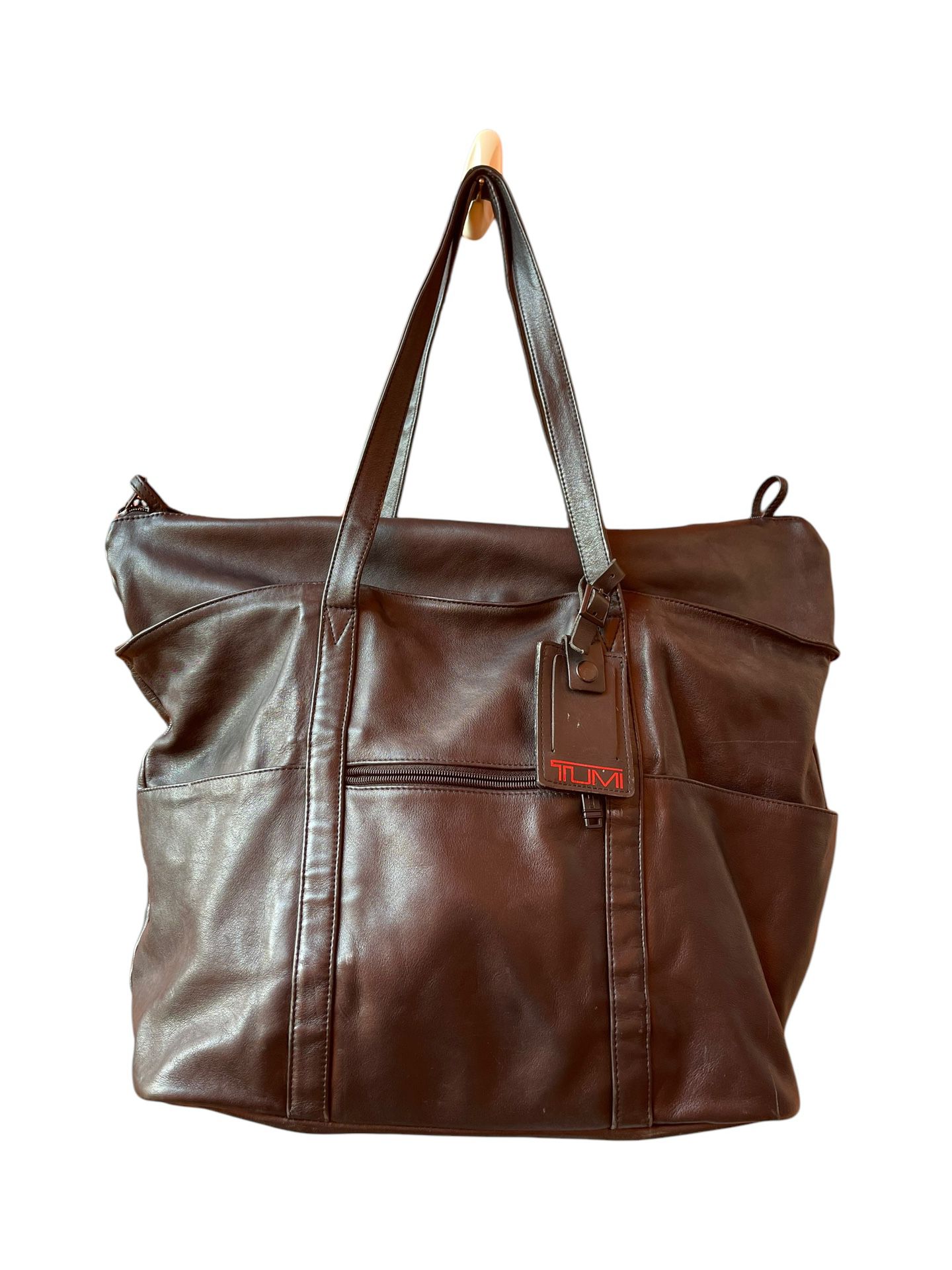 Tumi Alpha Nappa Leather Large Carry-on Weekender Tote Bag, *45L