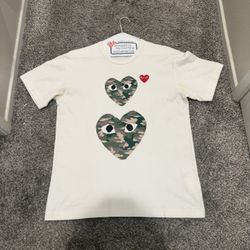 CDG Play Brand Authentic Shirt Sz Large 