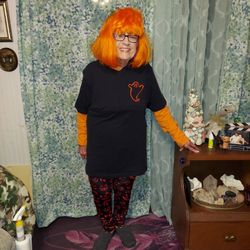 HALLOWEEN PUMPKIN WIG AND TIGHTS 