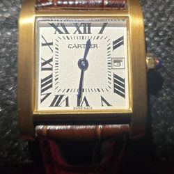 Cartier Tank Française Gold watch 
