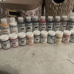 22 GOLDEN ACRYLIC PAINTS- Brand New