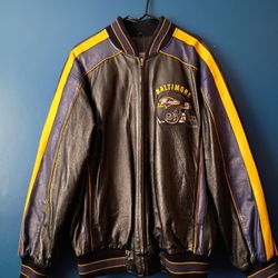 Baltimore Ravens Genuine Leather Jacket -M