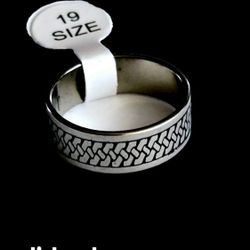 TITANIUM FOREVER WEAR SILVER New SIZE 9 ETERNITY BAND UNISEX RING