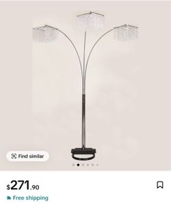 Beautiful Modern 3-Head Crystal Floor Lamp