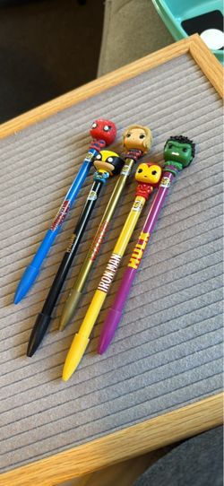 Funko Pop Marvel Character Pens Set of 5