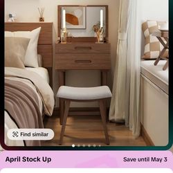 Small Space Vanity - Walnut. OPEN BOX