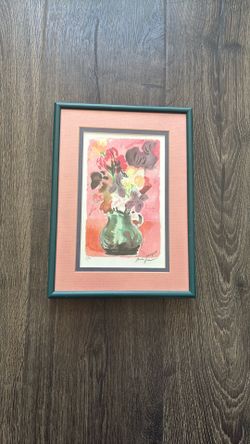 Framed Original Color Lithograph Signed By Alexander Minguet