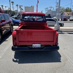Red Classic 1956 Chevrolet big window