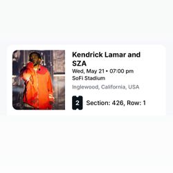 Kendrick Lamar Concert Tickets Pair For May 21